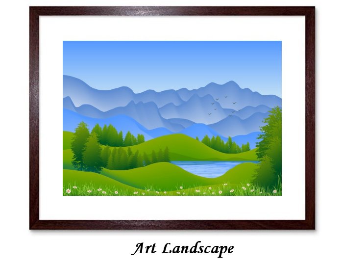 Art landscape Framed Print